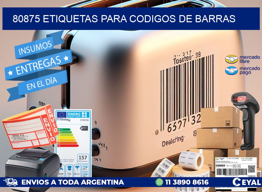 80875 ETIQUETAS PARA CODIGOS DE BARRAS