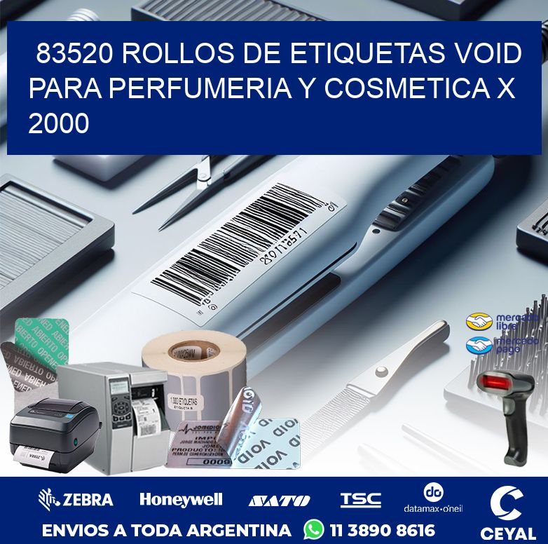 83520 ROLLOS DE ETIQUETAS VOID PARA PERFUMERIA Y COSMETICA X 2000