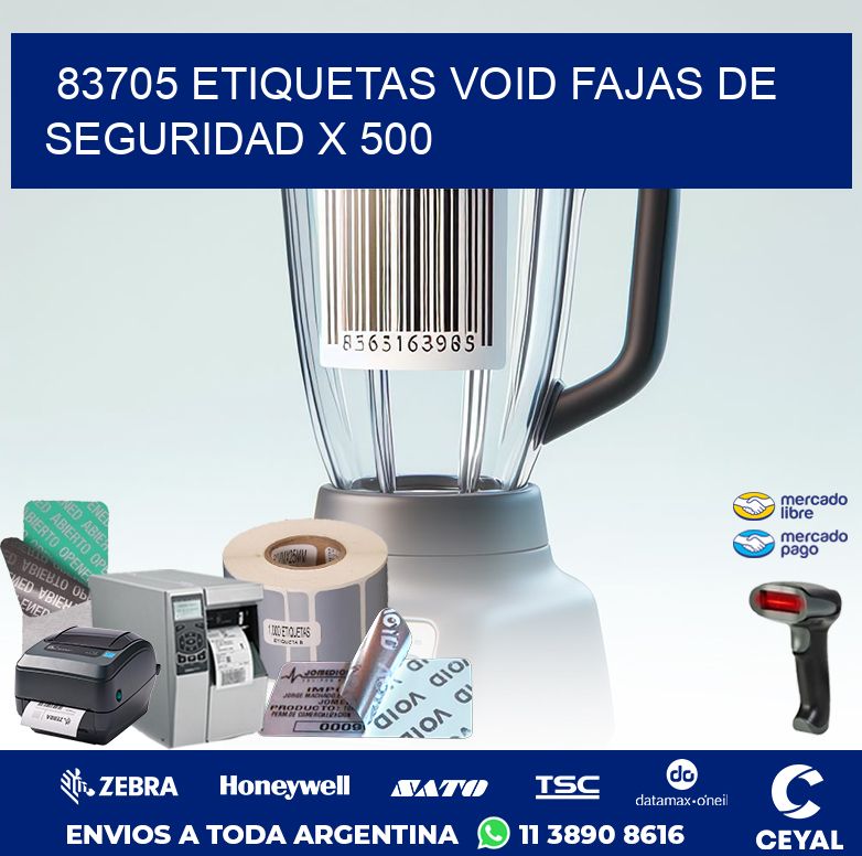 83705 ETIQUETAS VOID FAJAS DE SEGURIDAD X 500