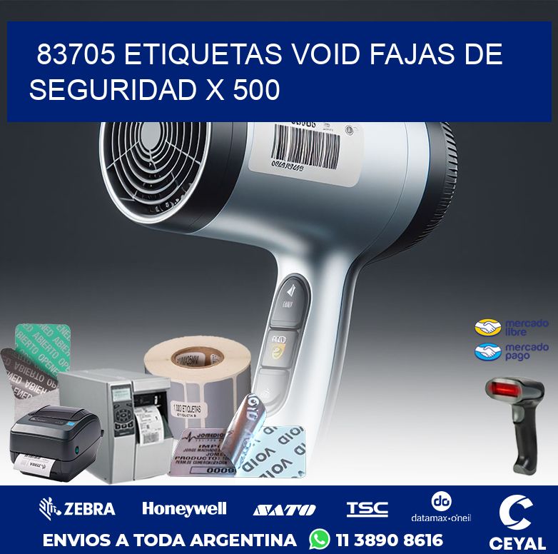 83705 ETIQUETAS VOID FAJAS DE SEGURIDAD X 500