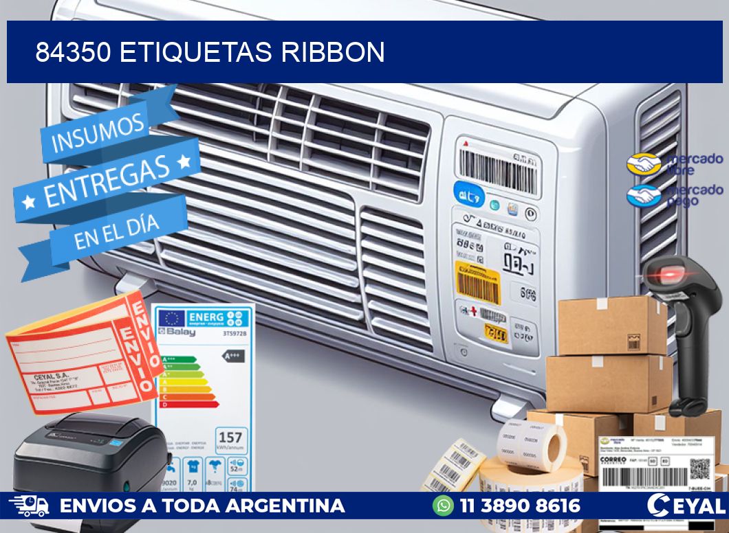 84350 ETIQUETAS RIBBON