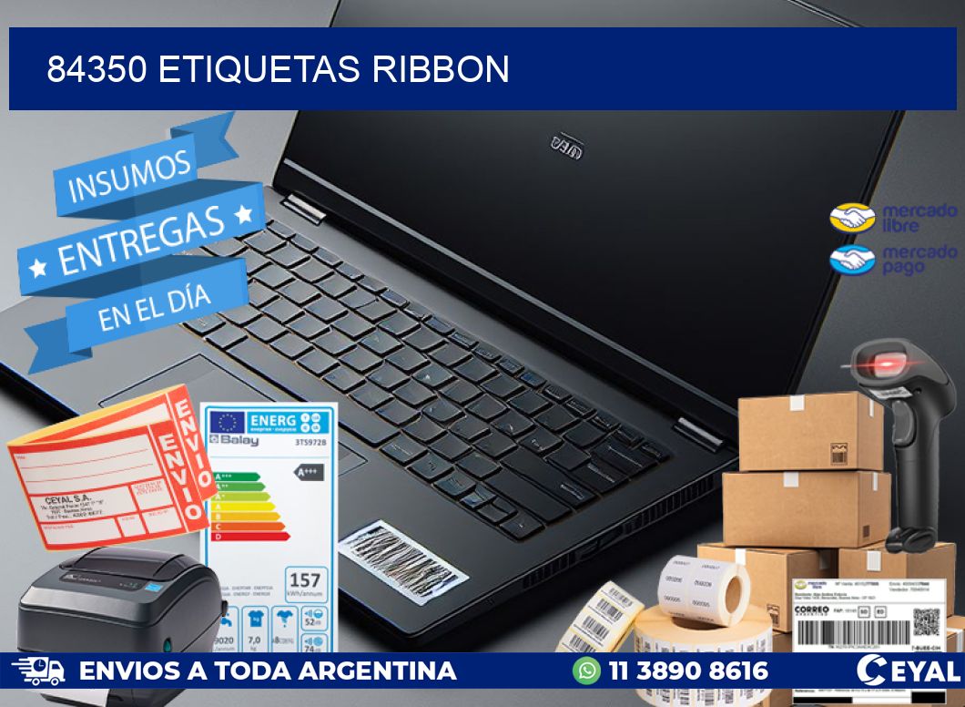 84350 ETIQUETAS RIBBON