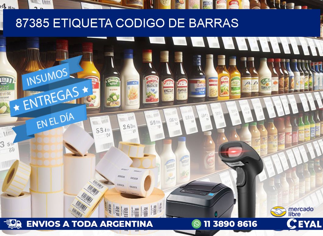 87385 etiqueta codigo de barras