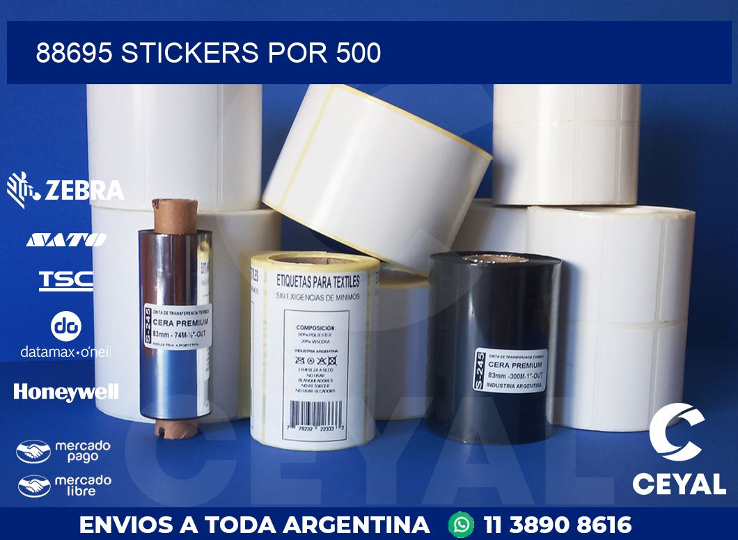 88695 STICKERS POR 500