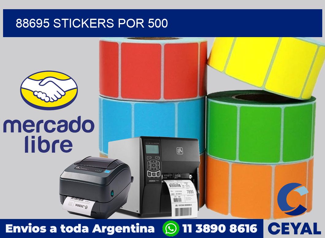 88695 STICKERS POR 500