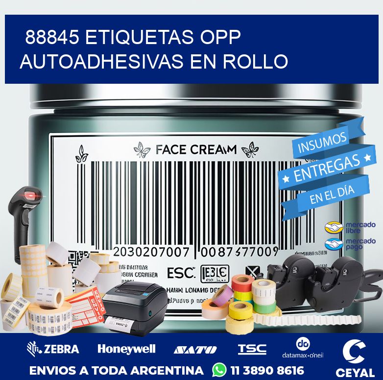 88845 ETIQUETAS OPP AUTOADHESIVAS EN ROLLO