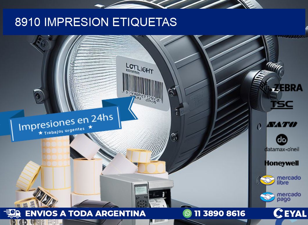 8910 impresion etiquetas