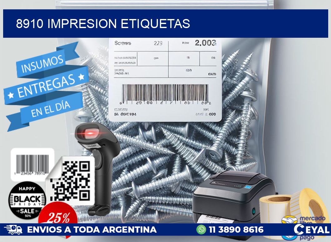 8910 impresion etiquetas