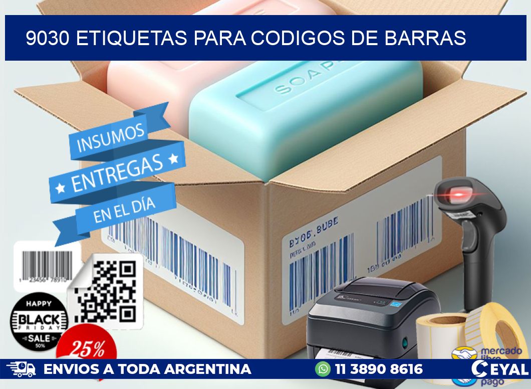 9030 ETIQUETAS PARA CODIGOS DE BARRAS