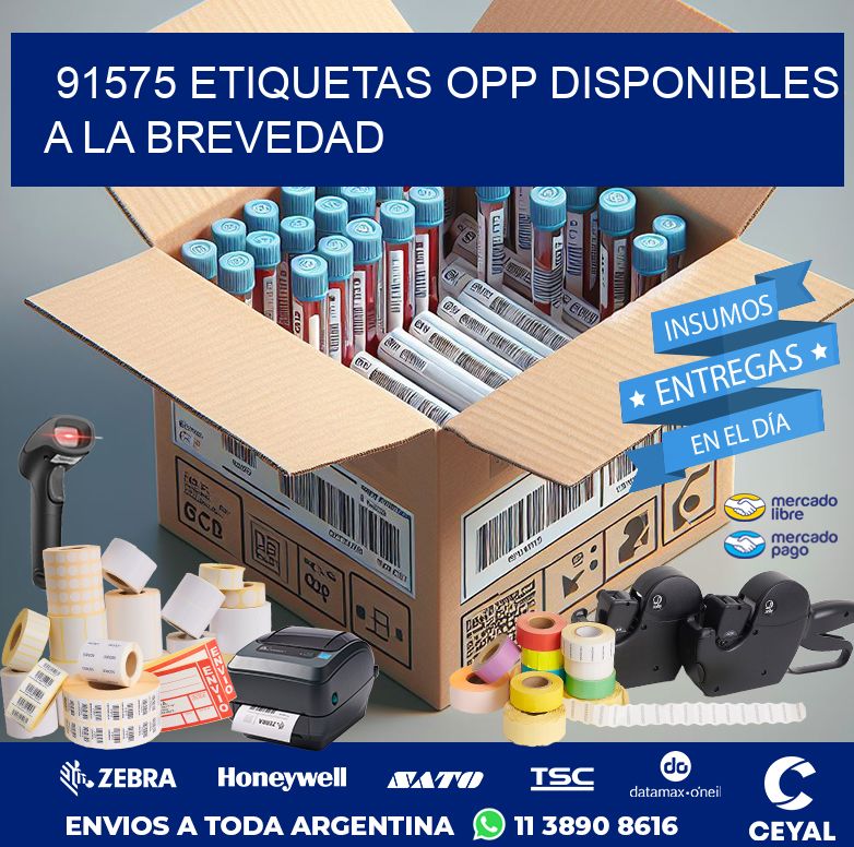 91575 ETIQUETAS OPP DISPONIBLES A LA BREVEDAD