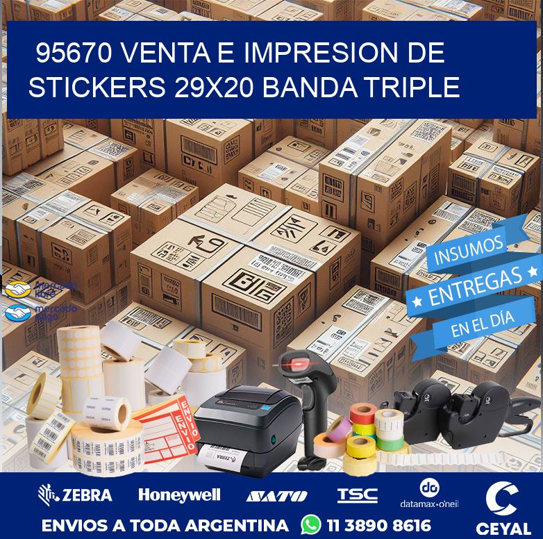 95670 VENTA E IMPRESION DE STICKERS 29X20 BANDA TRIPLE