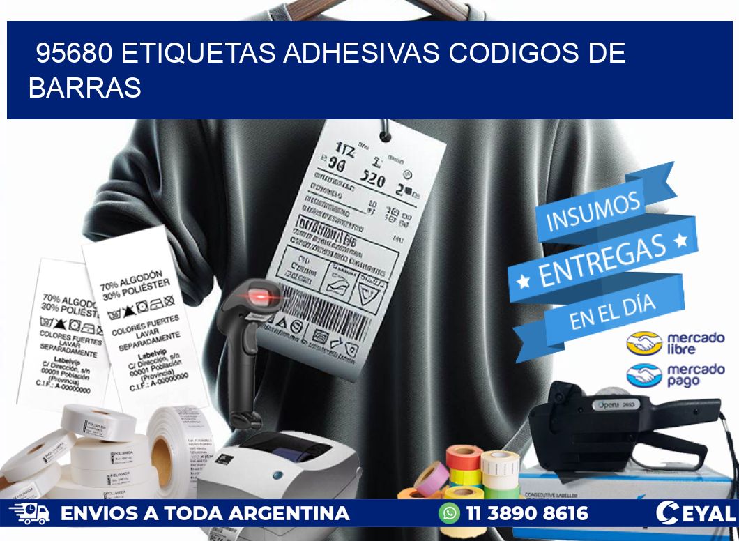 95680 ETIQUETAS ADHESIVAS CODIGOS DE BARRAS