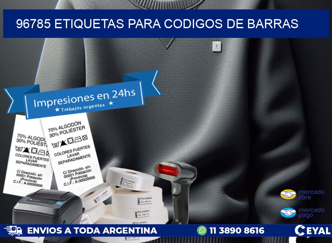 96785 ETIQUETAS PARA CODIGOS DE BARRAS