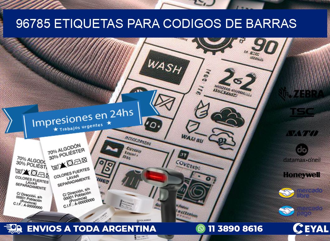 96785 ETIQUETAS PARA CODIGOS DE BARRAS