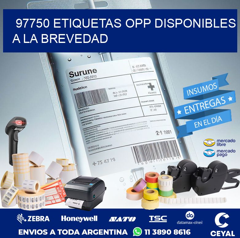 97750 ETIQUETAS OPP DISPONIBLES A LA BREVEDAD