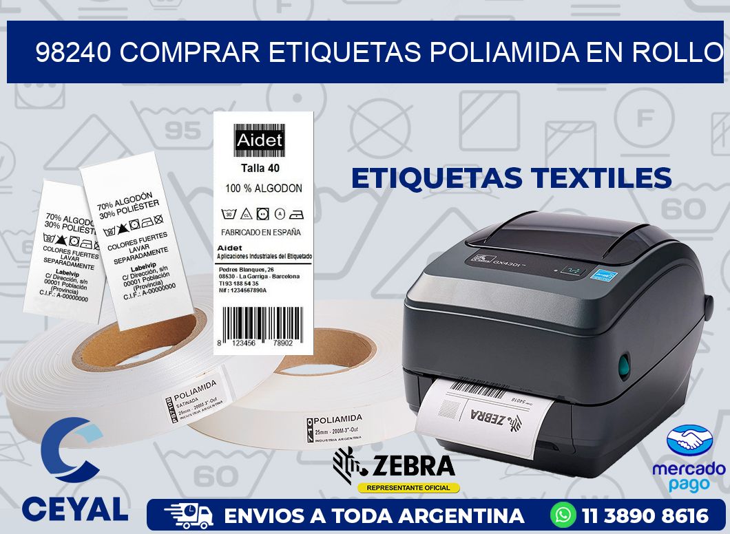 98240 COMPRAR ETIQUETAS POLIAMIDA EN ROLLO