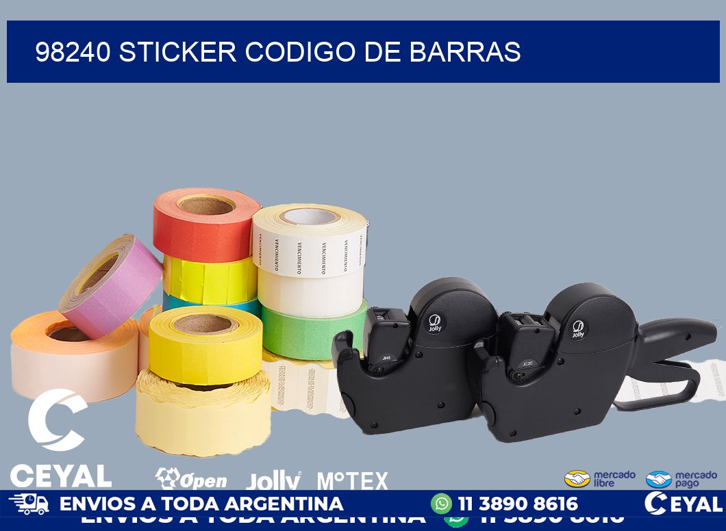 98240 STICKER CODIGO DE BARRAS