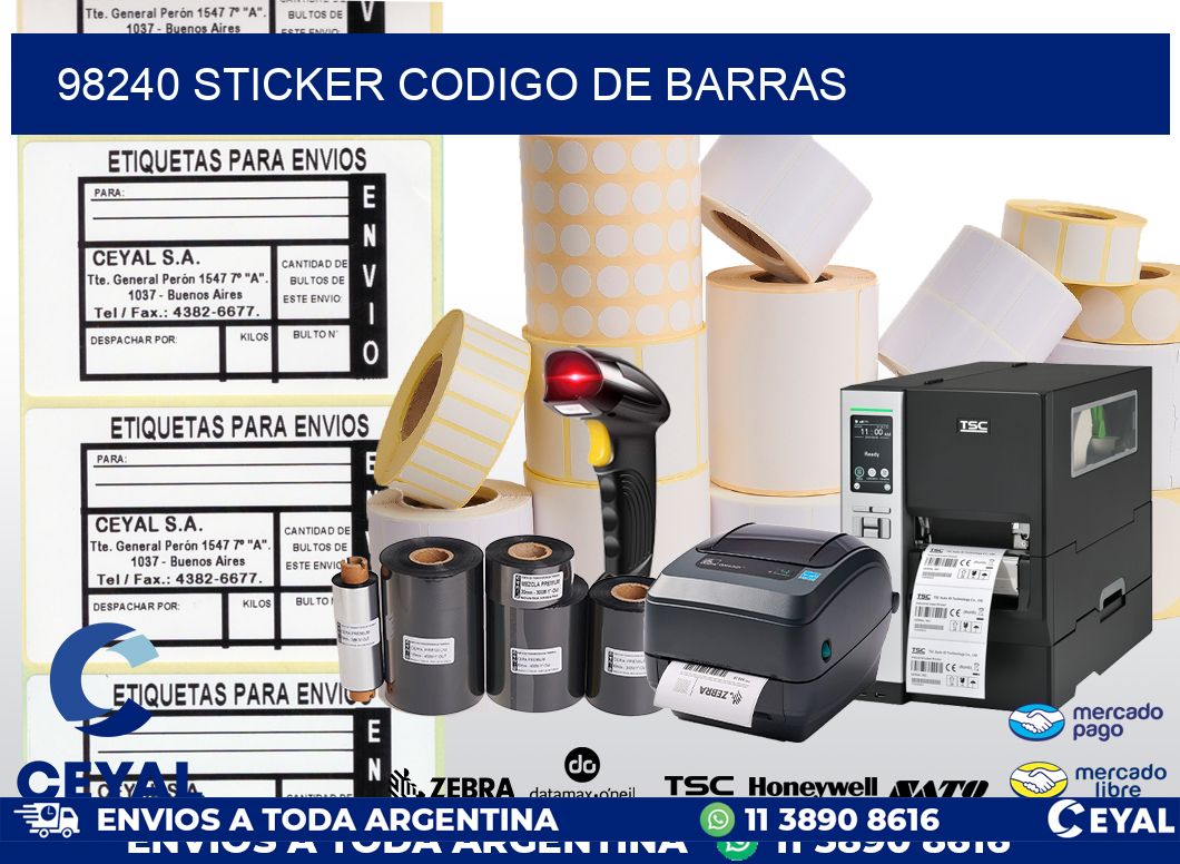 98240 STICKER CODIGO DE BARRAS