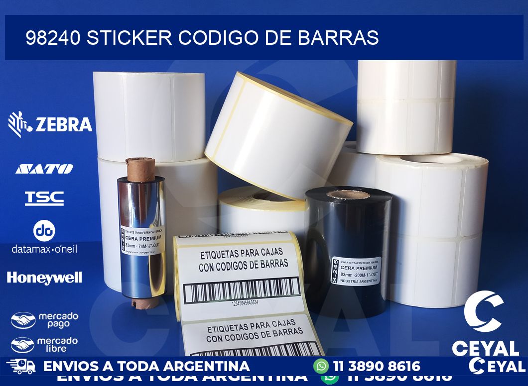 98240 STICKER CODIGO DE BARRAS