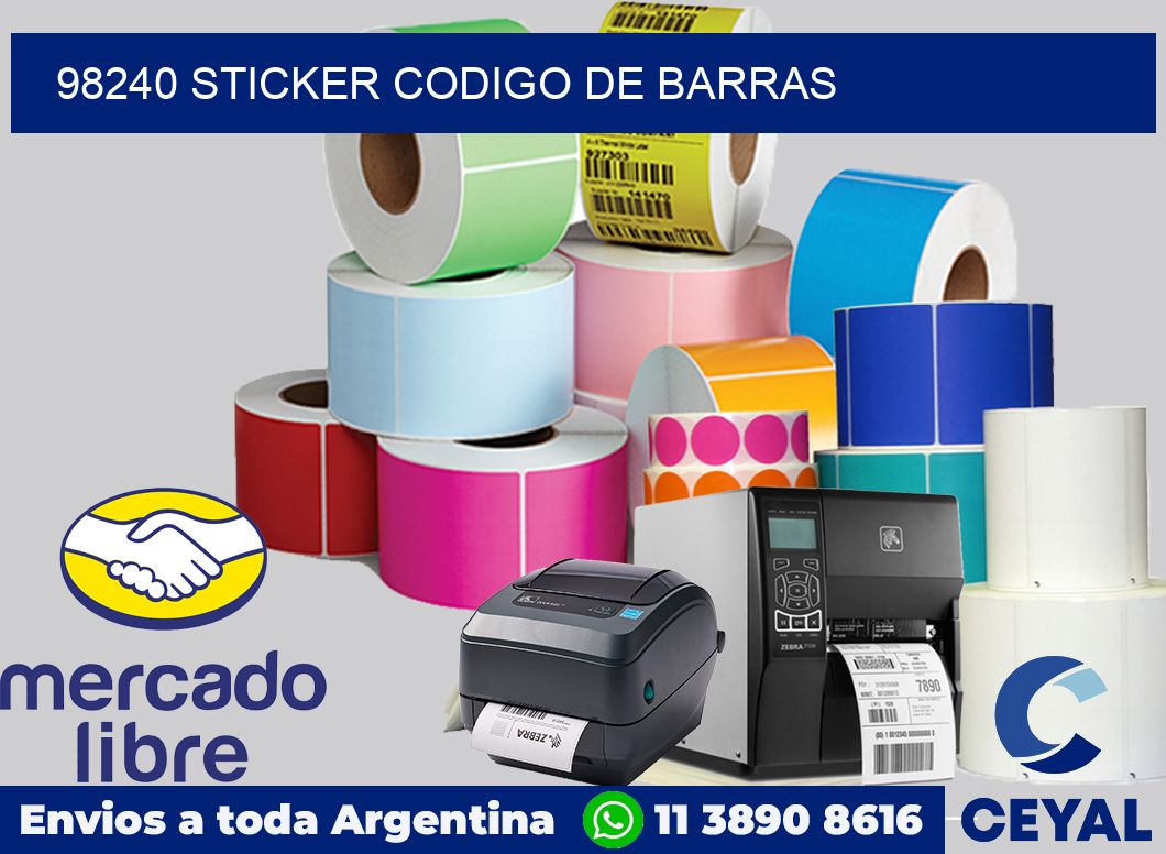 98240 STICKER CODIGO DE BARRAS