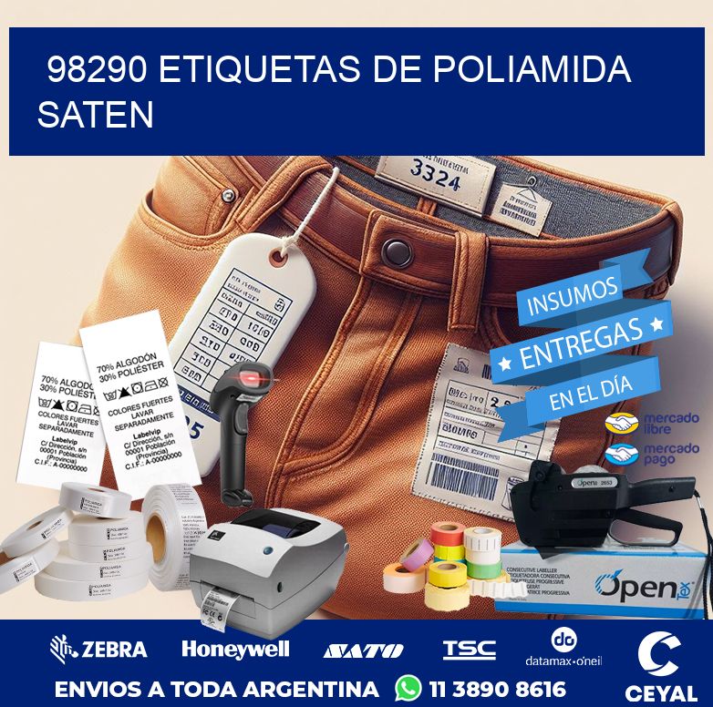 98290 ETIQUETAS DE POLIAMIDA SATEN