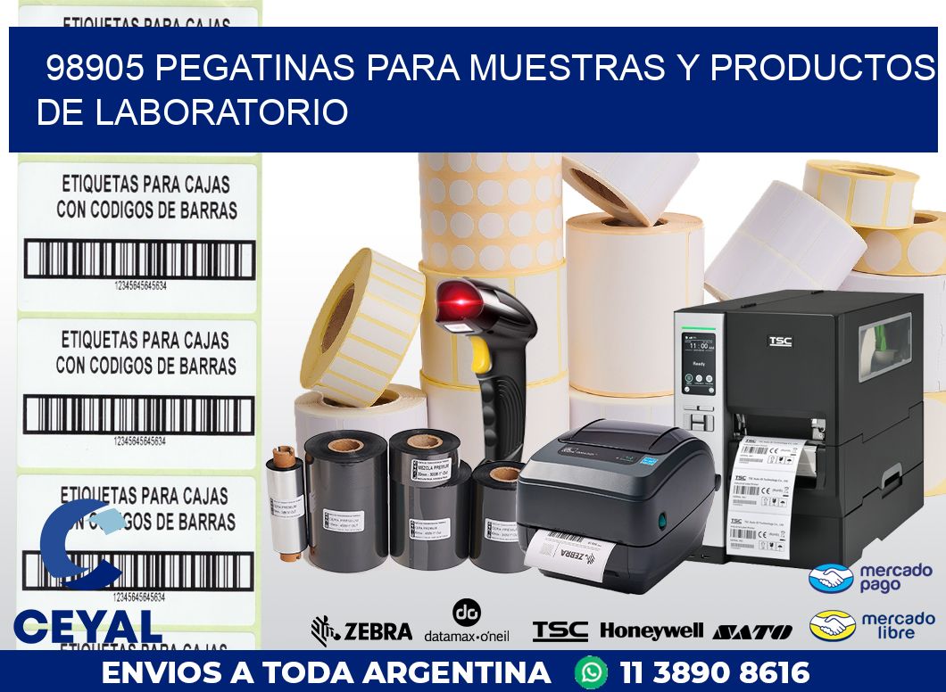 98905 PEGATINAS PARA MUESTRAS Y PRODUCTOS DE LABORATORIO