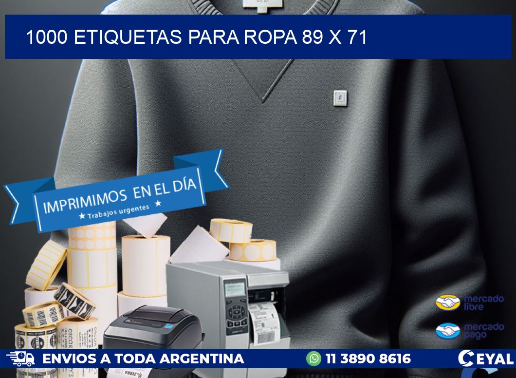 1000 ETIQUETAS PARA ROPA 89 x 71