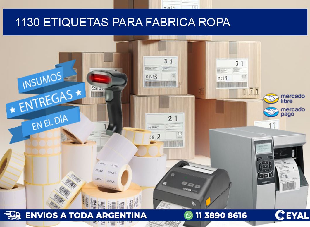 1130 ETIQUETAS PARA FABRICA ROPA