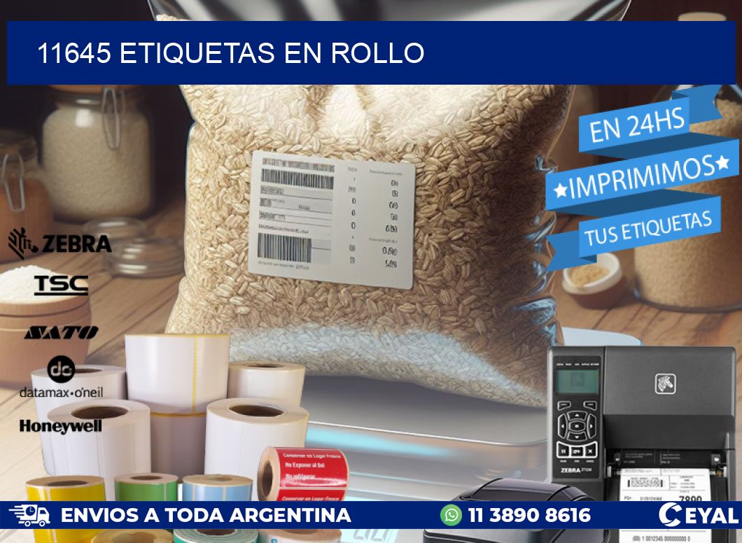 11645 ETIQUETAS EN ROLLO