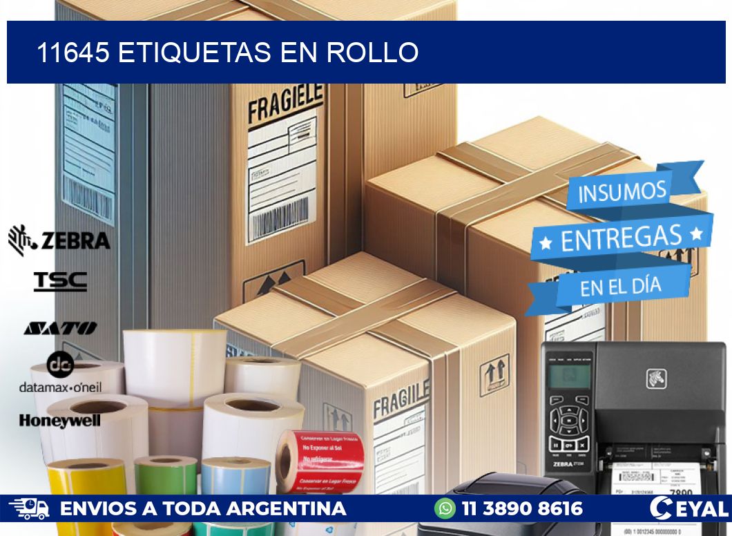 11645 ETIQUETAS EN ROLLO