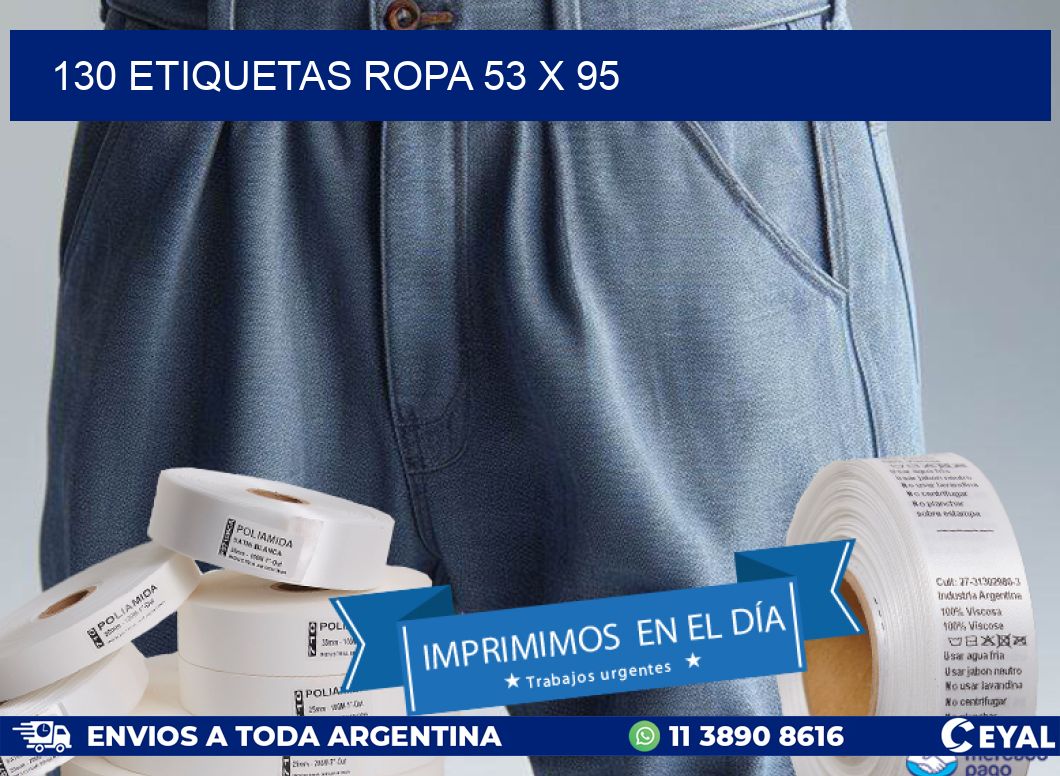 130 ETIQUETAS ROPA 53 x 95