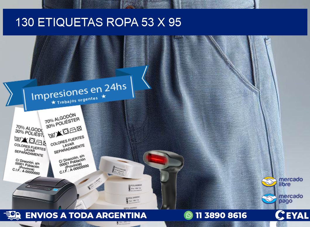 130 ETIQUETAS ROPA 53 x 95