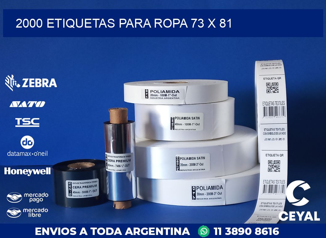 2000 ETIQUETAS PARA ROPA 73 x 81