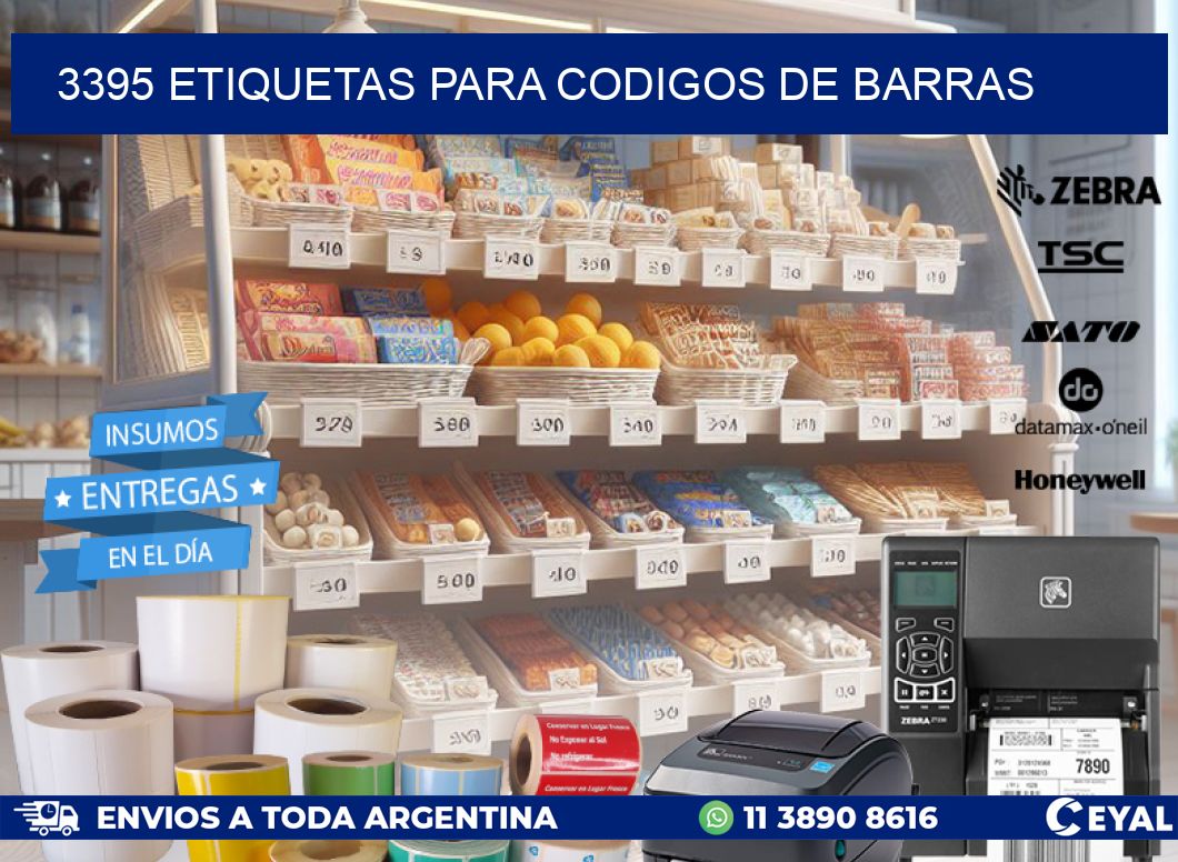 3395 ETIQUETAS PARA CODIGOS DE BARRAS