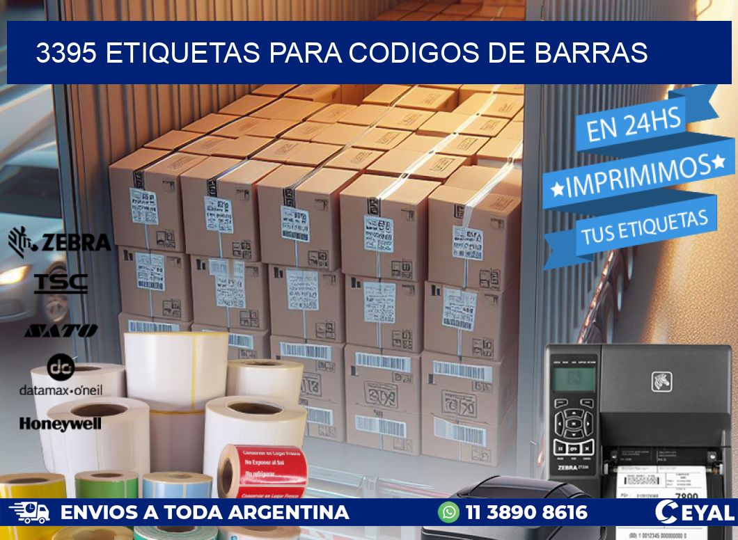 3395 ETIQUETAS PARA CODIGOS DE BARRAS