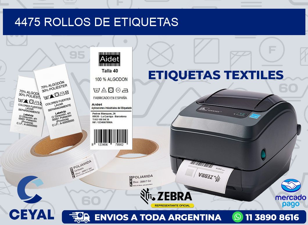 4475 ROLLOS DE ETIQUETAS