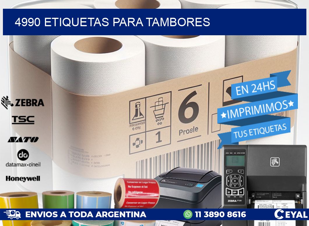 4990 ETIQUETAS PARA TAMBORES