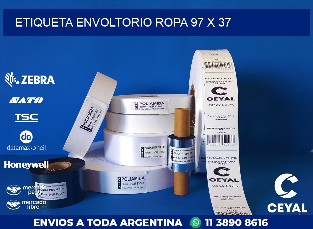 ETIQUETA ENVOLTORIO ROPA 97 x 37