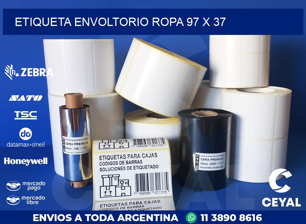 ETIQUETA ENVOLTORIO ROPA 97 x 37