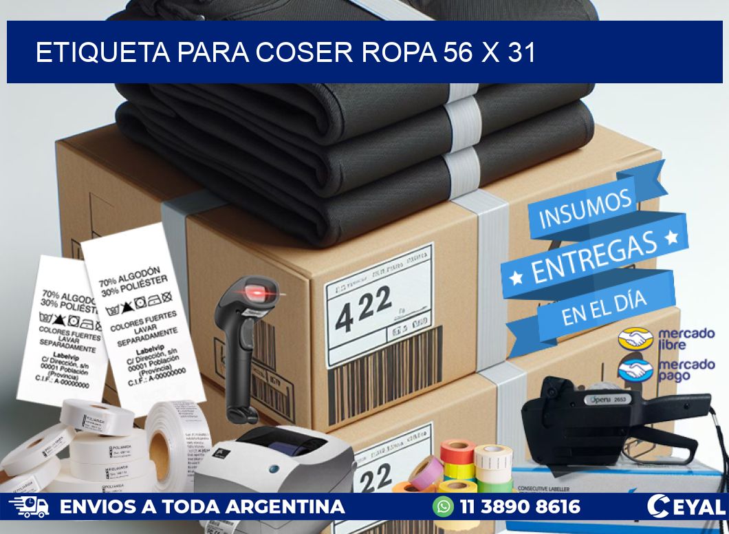 ETIQUETA PARA COSER ROPA 56 x 31