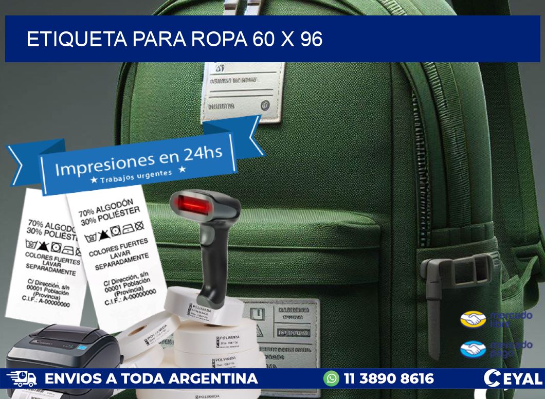 ETIQUETA PARA ROPA 60 x 96