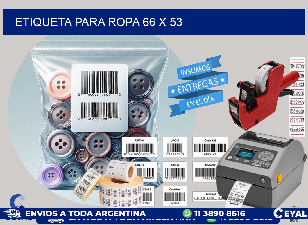 ETIQUETA PARA ROPA 66 x 53