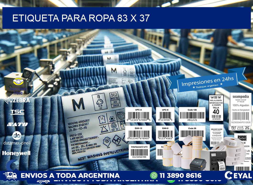 ETIQUETA PARA ROPA 83 x 37