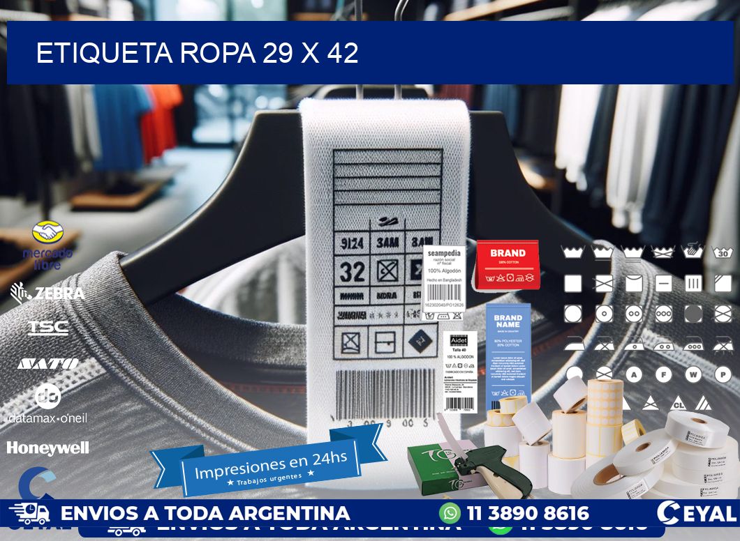 ETIQUETA ROPA 29 x 42