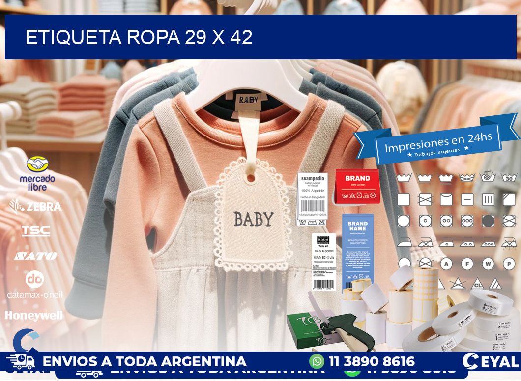 ETIQUETA ROPA 29 x 42