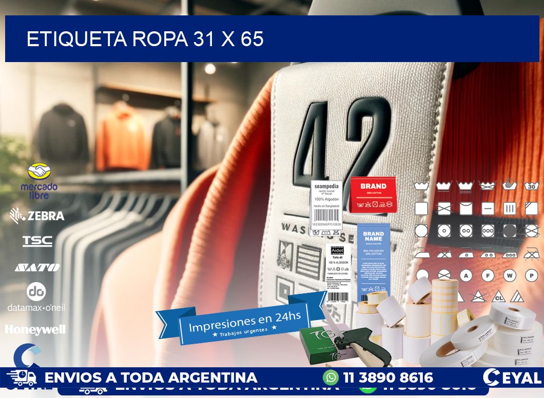 ETIQUETA ROPA 31 x 65