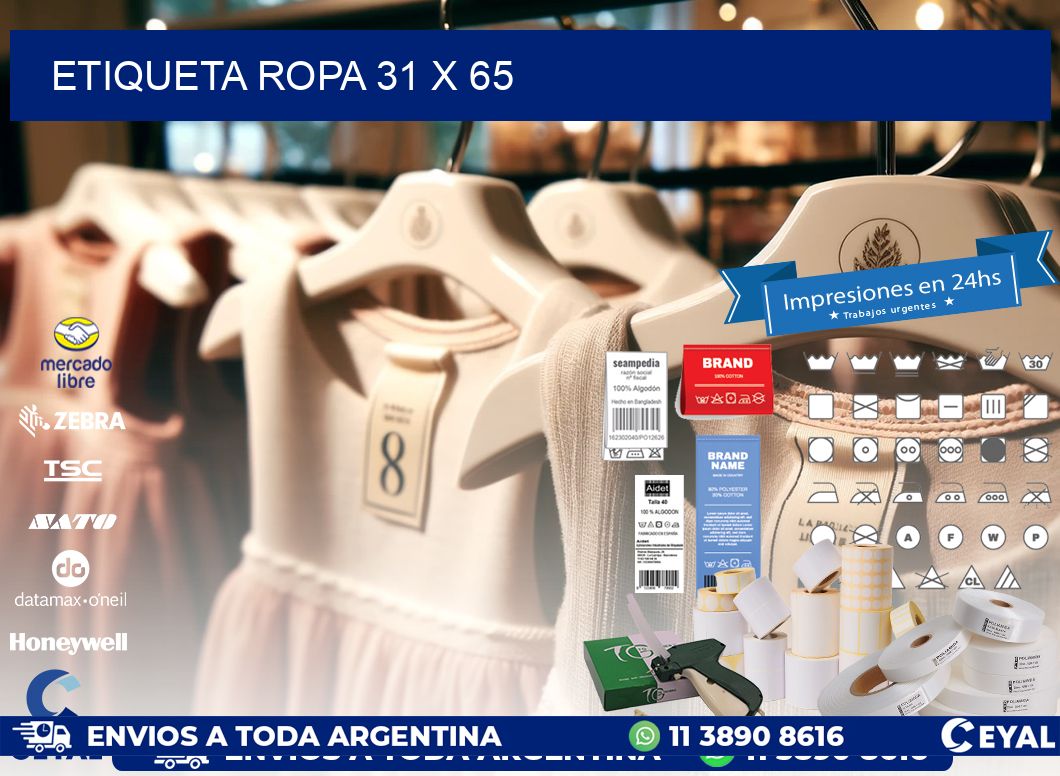 ETIQUETA ROPA 31 x 65