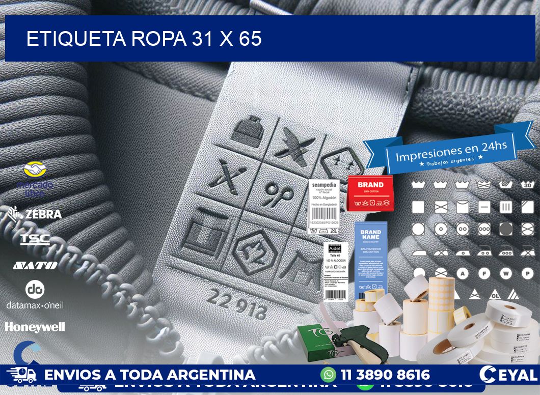 ETIQUETA ROPA 31 x 65