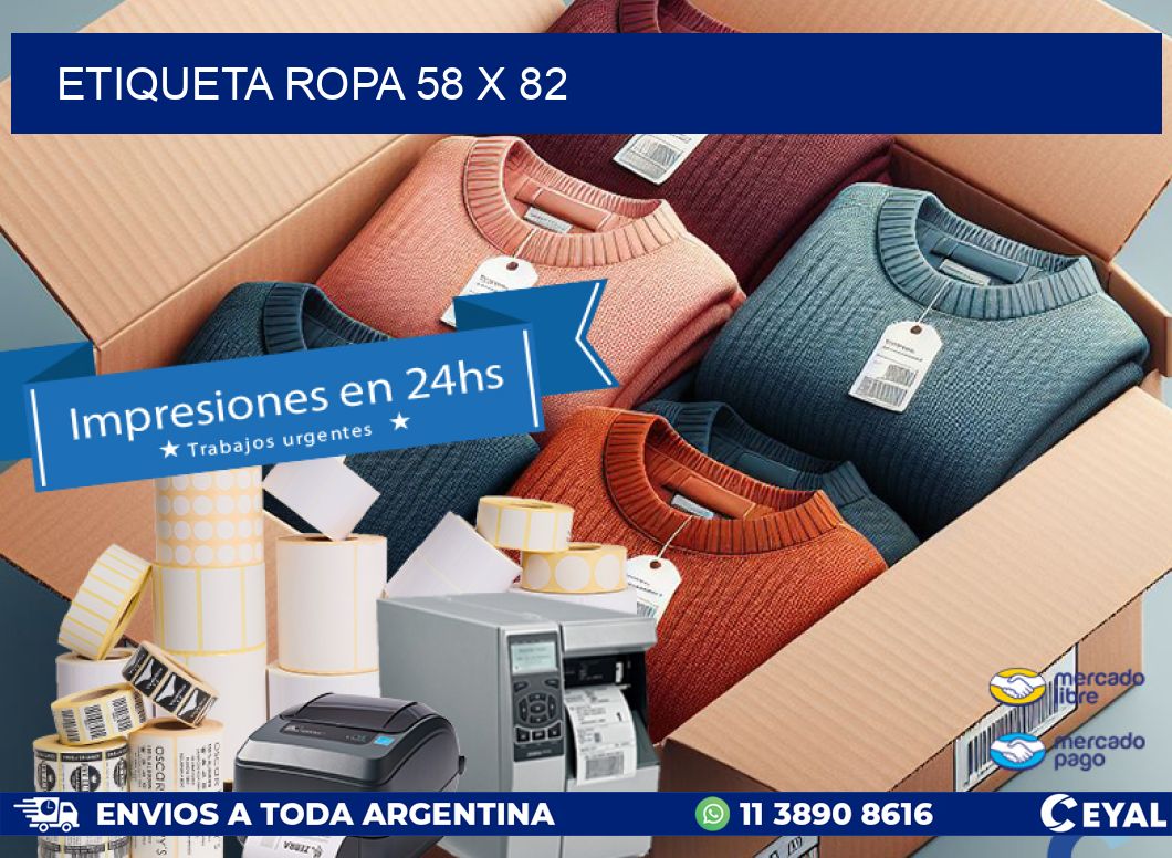 ETIQUETA ROPA 58 x 82