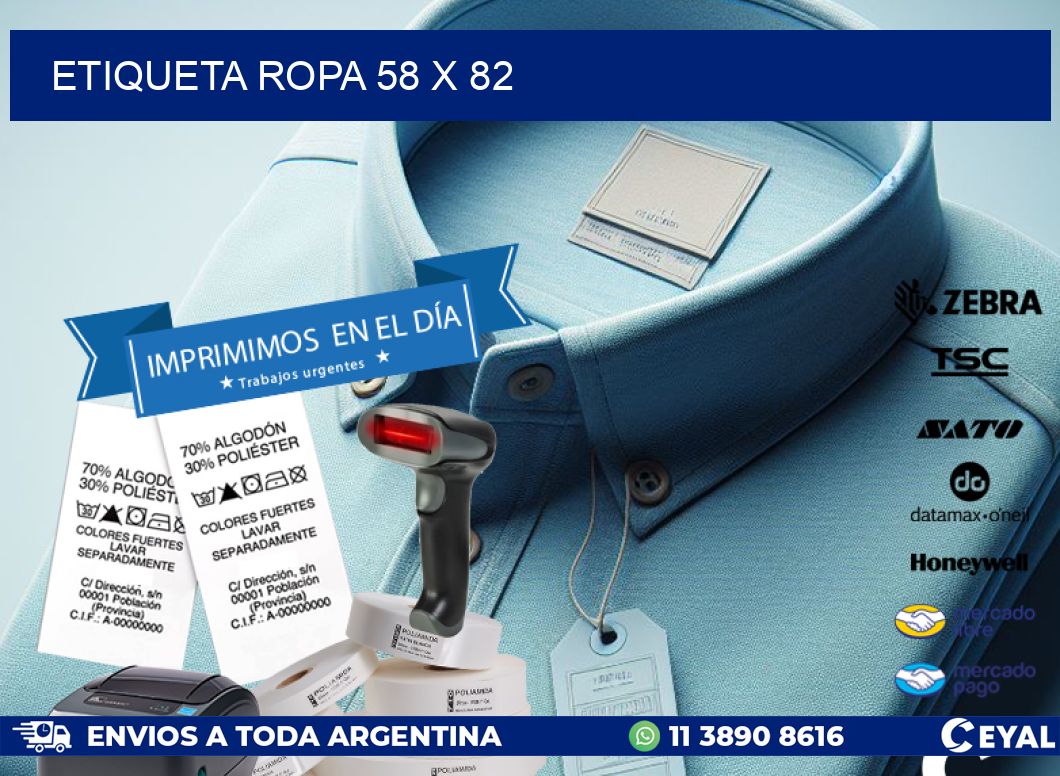 ETIQUETA ROPA 58 x 82